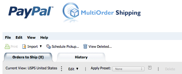 PayPal MultiOrder Shipping Options